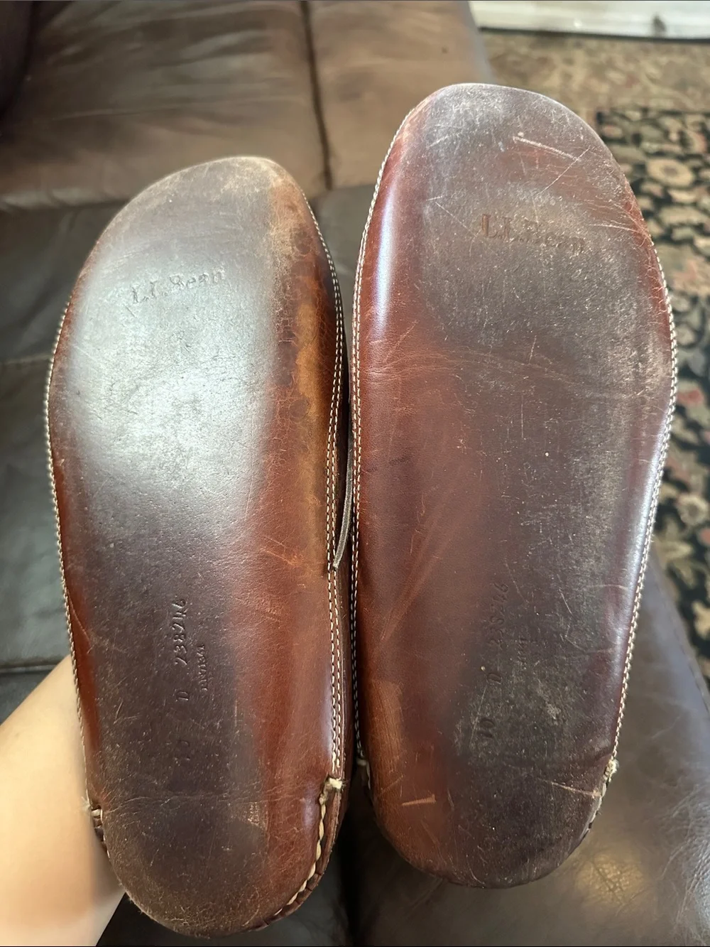 L.L. Bean Men's Brown Leather Boat Shoes